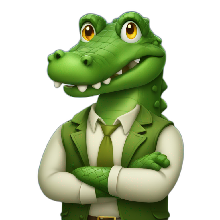crocodile with arms crossed emoji