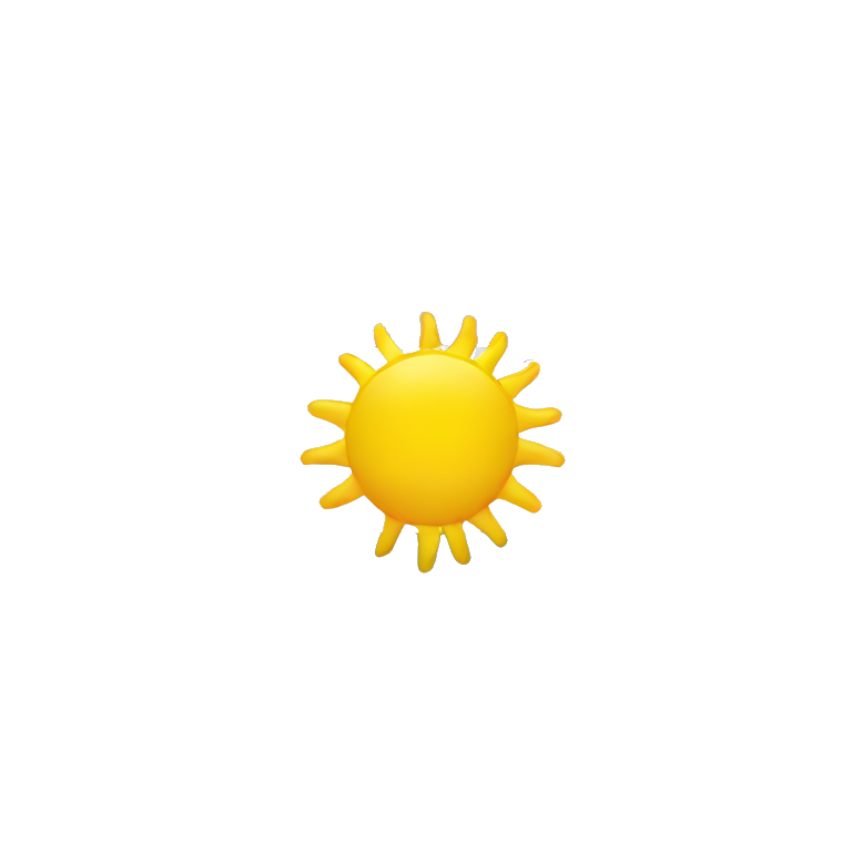 sunny day with white border emoji