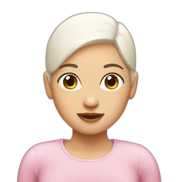 bald girl standing emoji