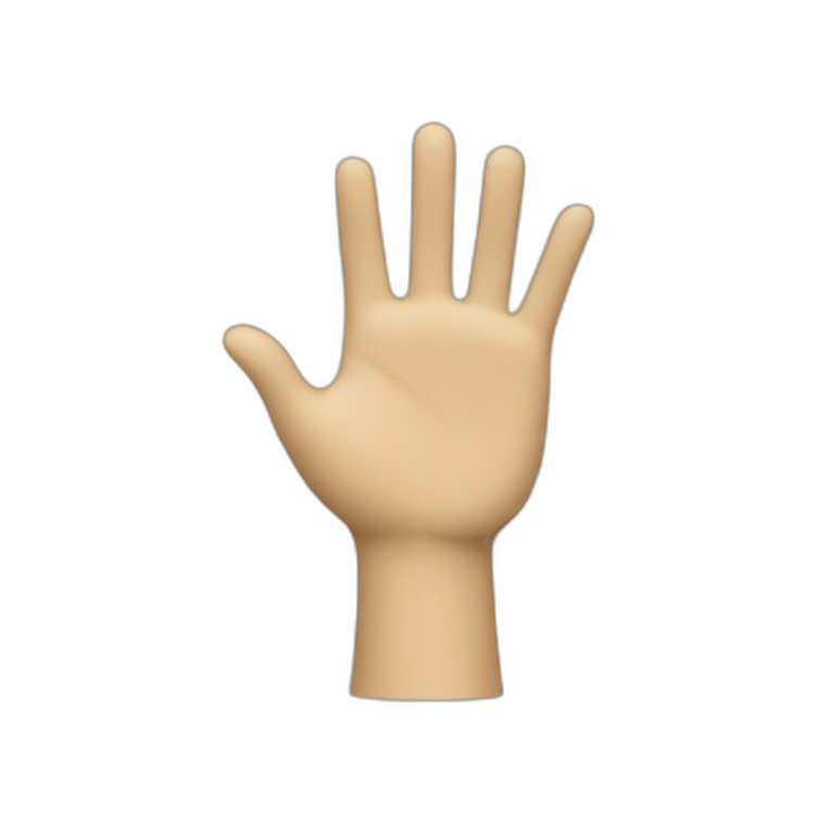 beige waving hand emoji