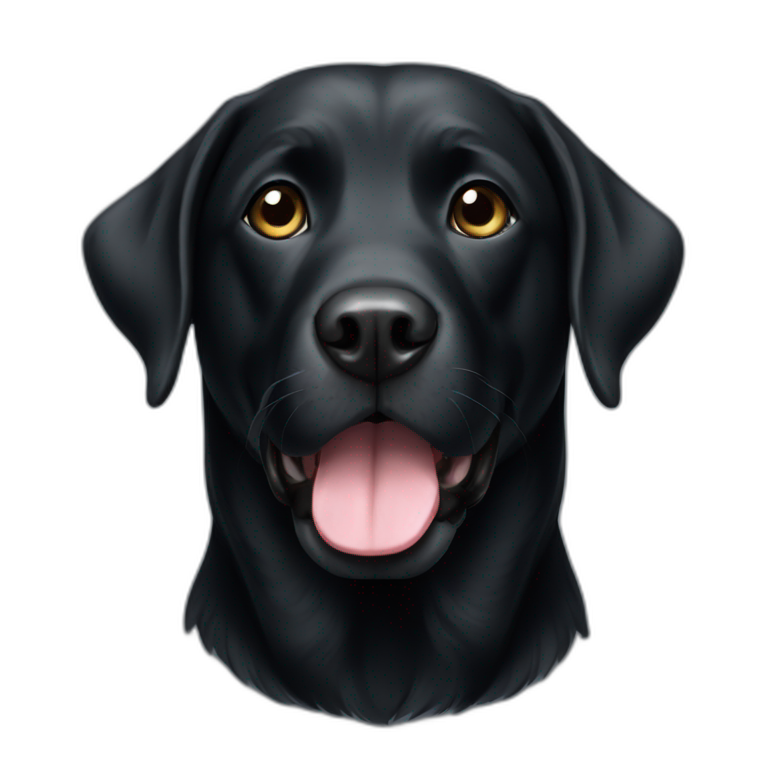 A black labrador emoji