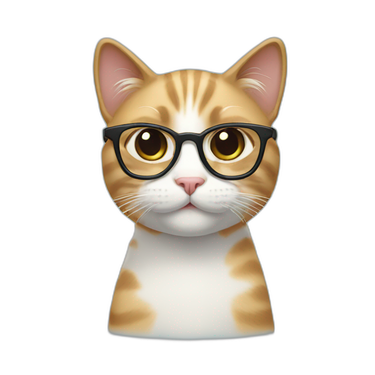 Cat with specs emoji