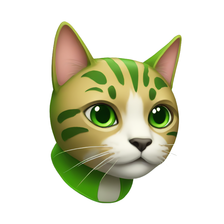 green xbox cat with cat head emoji