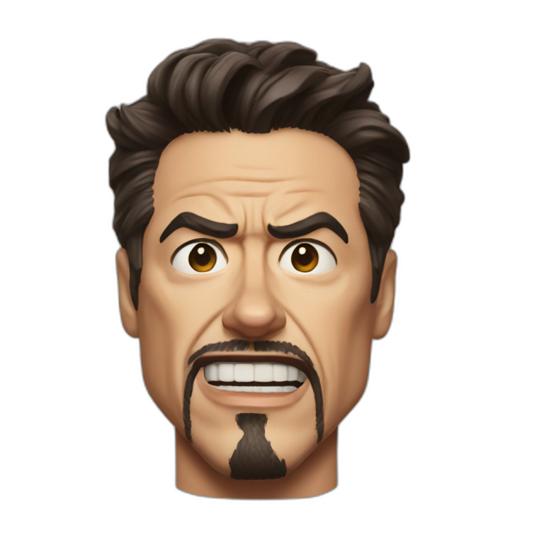 Tony stark very mad face emoji