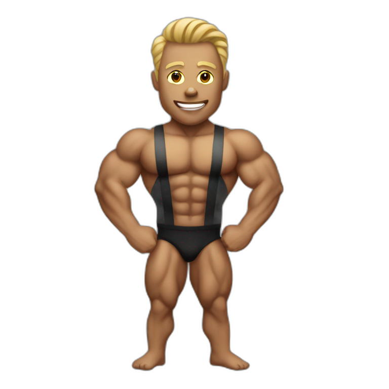 Latex bodybuilder emoji