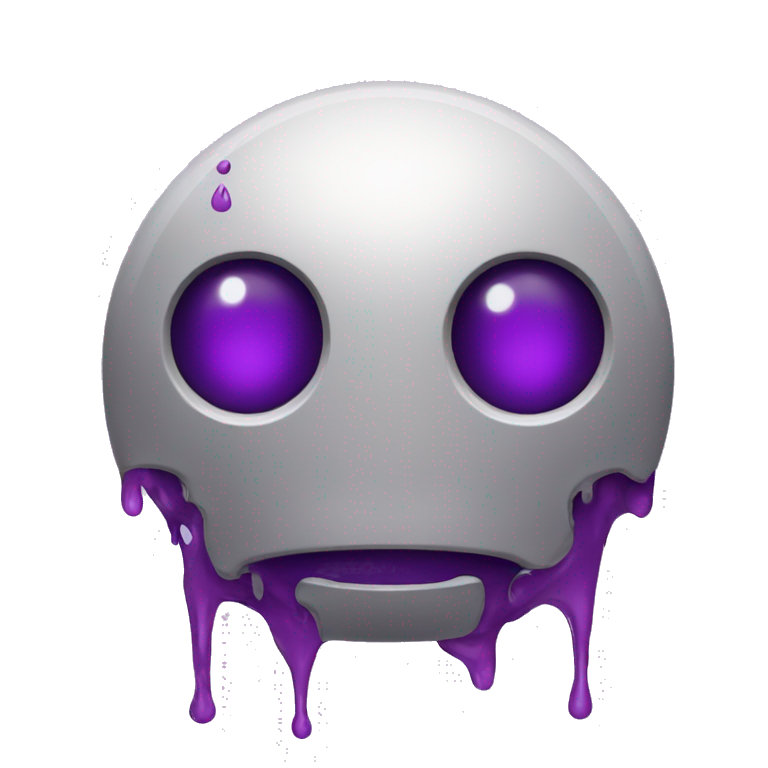 melting robot emoji face purple emoji