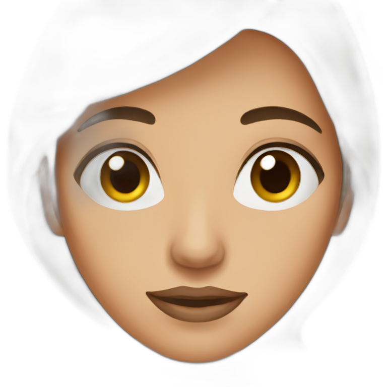 Woman brown eyes brown hair emoji