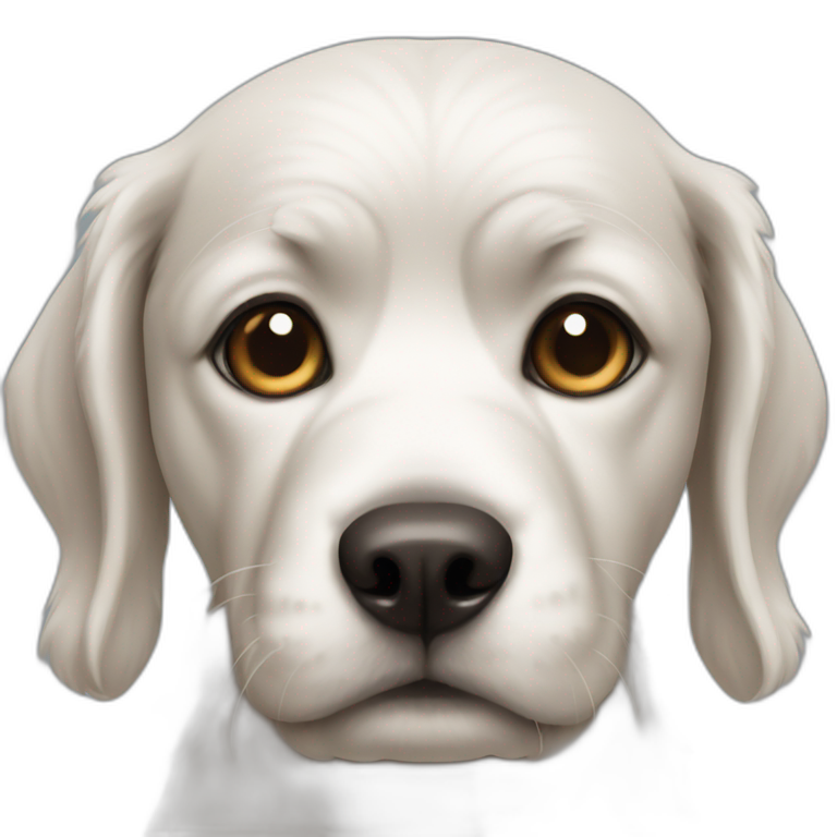 Front looking dog emoji