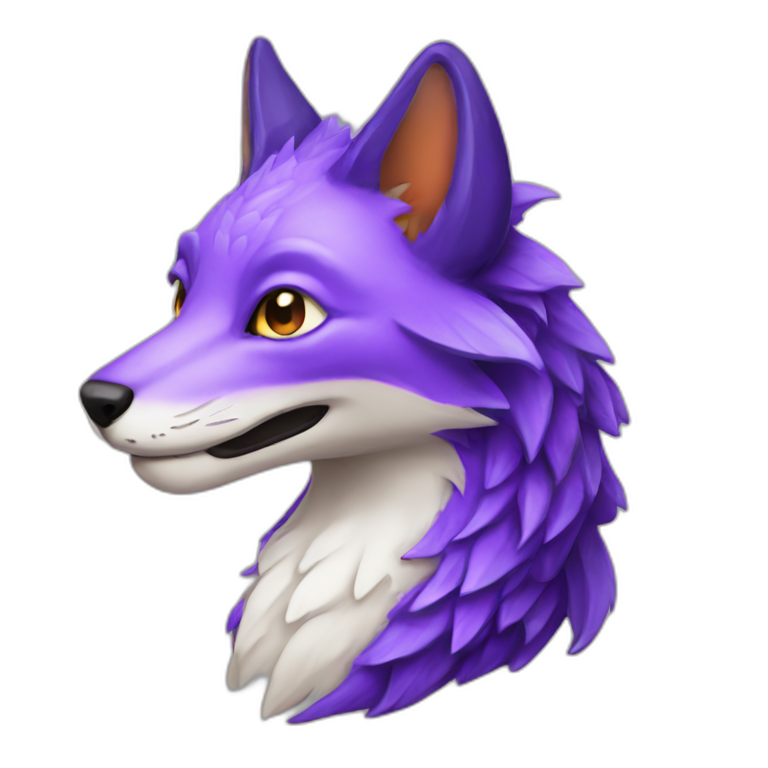 purple fox dragon emoji