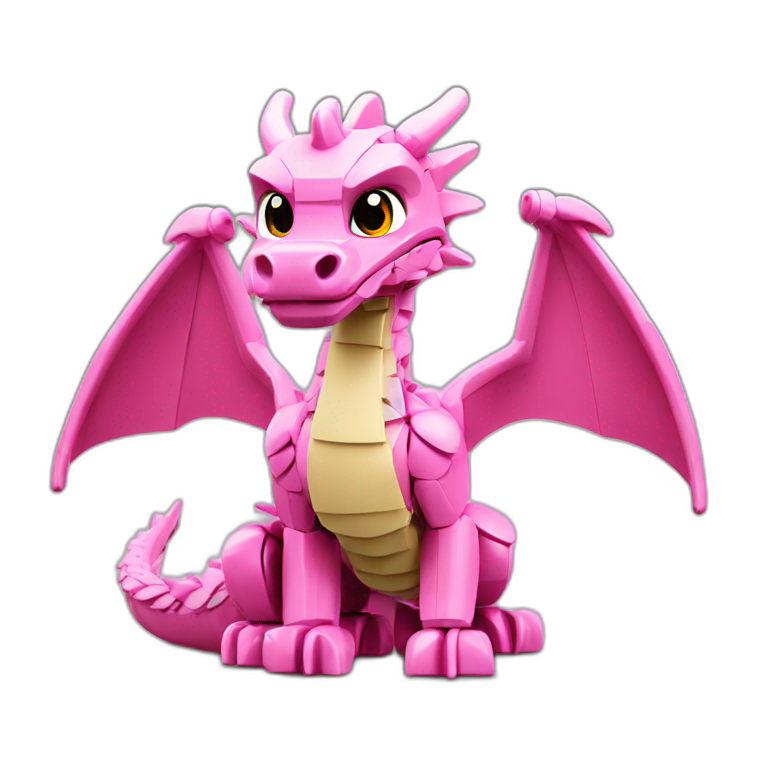 dragon cute pink lego emoji