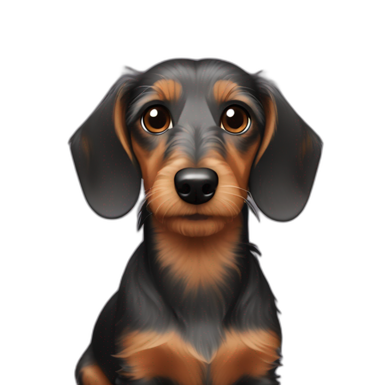 wire haired dachshund emoji