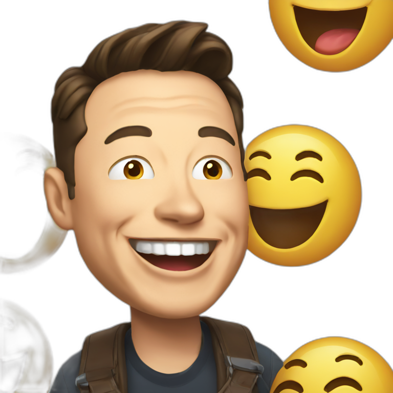 Elon Musk laughing emoji