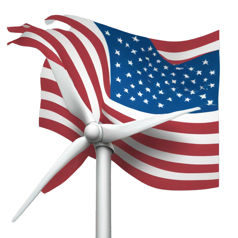 Wind turbine usa flag emoji