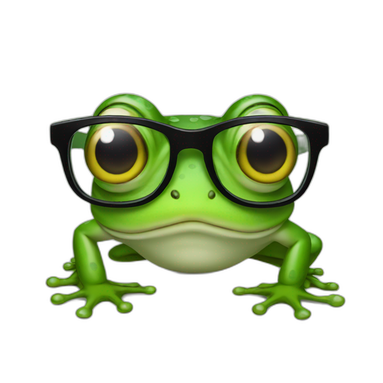 glasses frog emoji