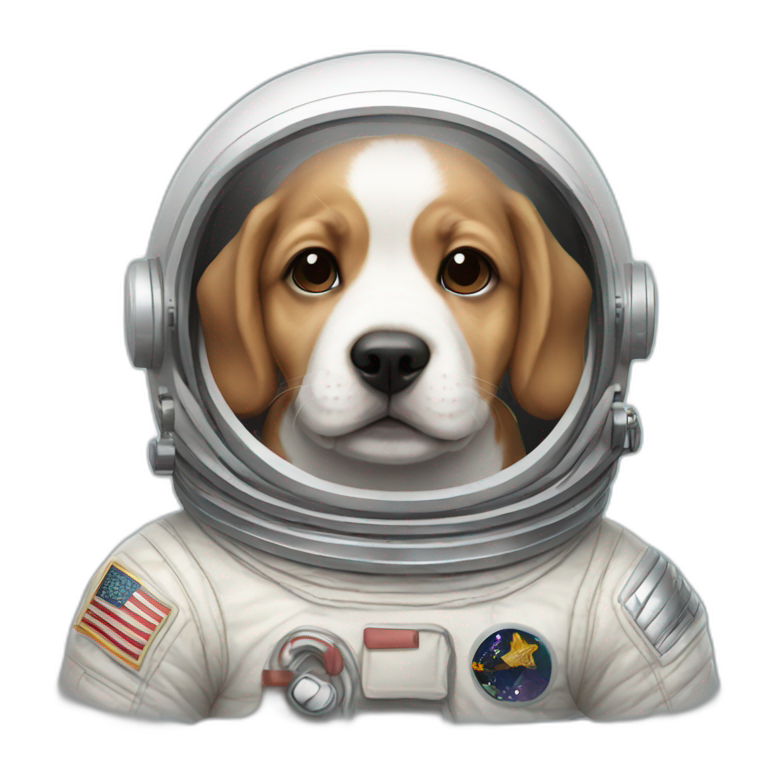 astronaut puppy fat dog emoji