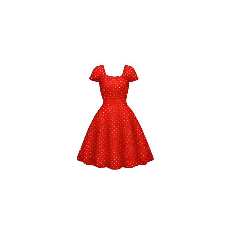 Red polka dot skirt emoji discount