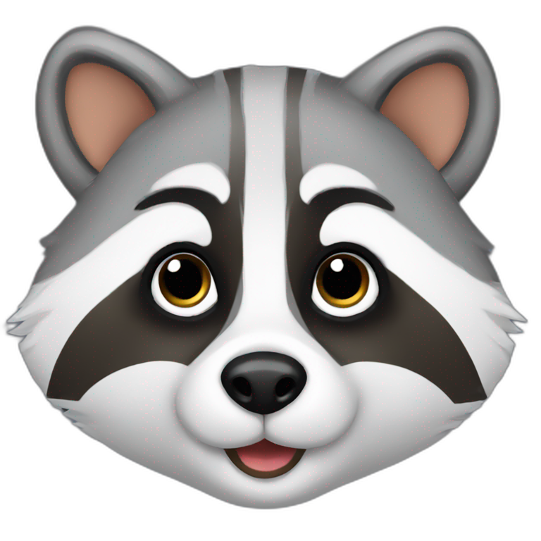 Cute raccoon emoji