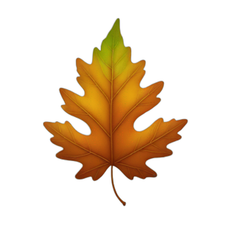 autumn leaf emoji