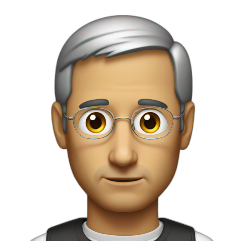 90s Steve Jobs with a sad tear running down his face similar to the Indian in the littering commercial  emoji
