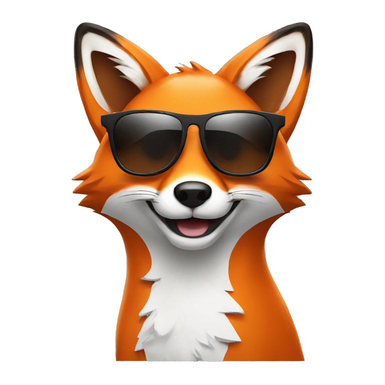 smiling fox with sunglasses emoji