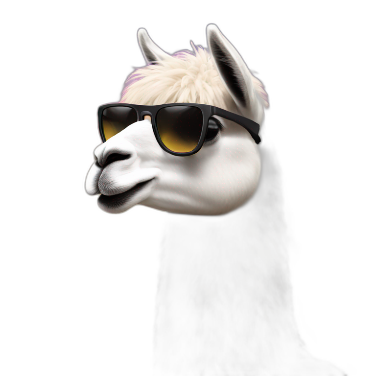 Llama wearing sunglasses emoji