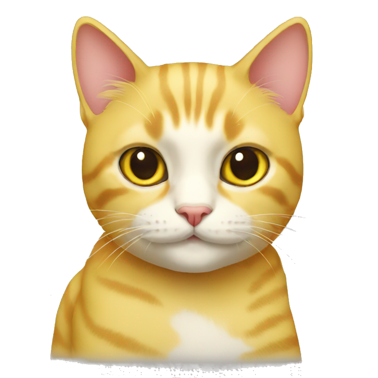 Cat yellow emoji