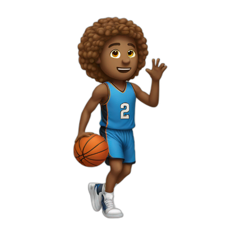 newton playing basketball emoji