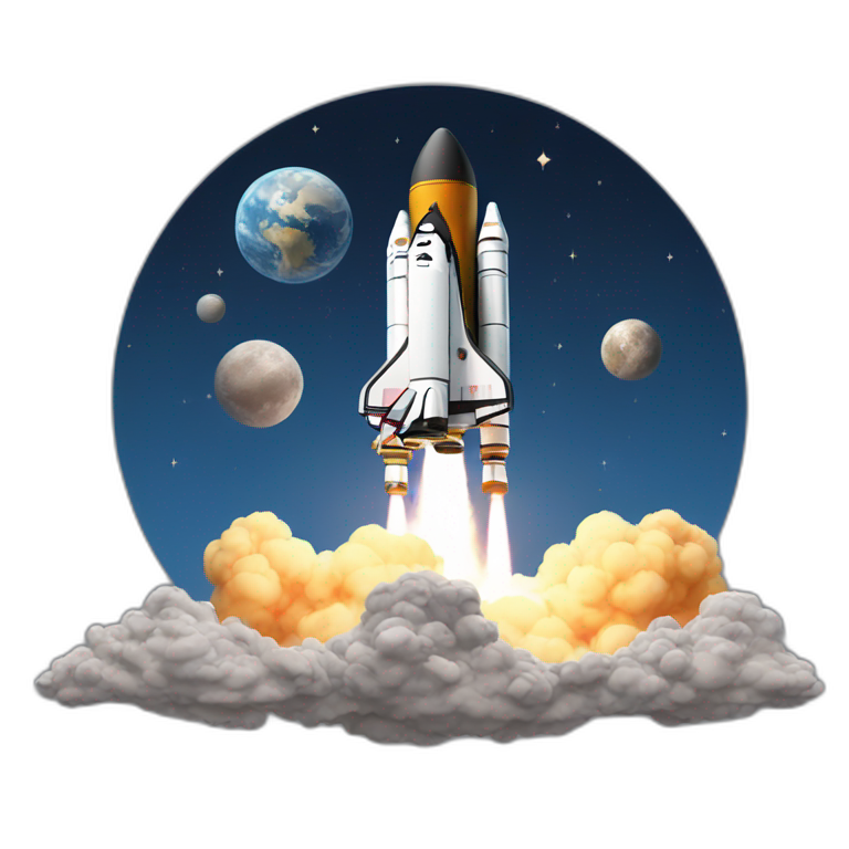 space rocket launching emoji