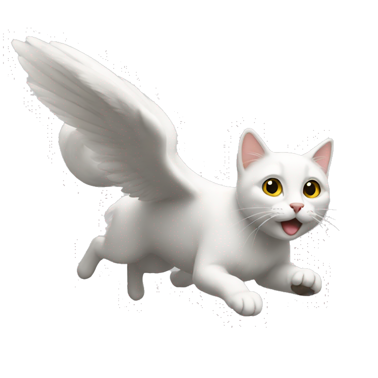 flying cat emoji