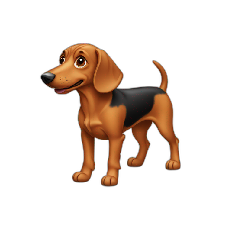 Teckel dog walking emoji