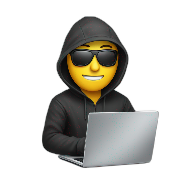 an hacker with a laptop emoji