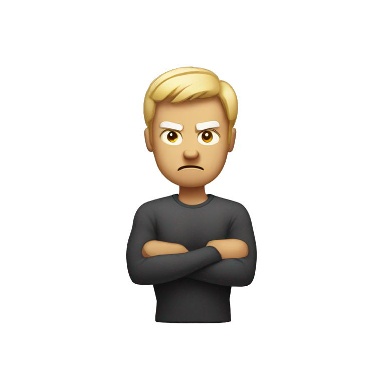 angry person with crossed arms emoji