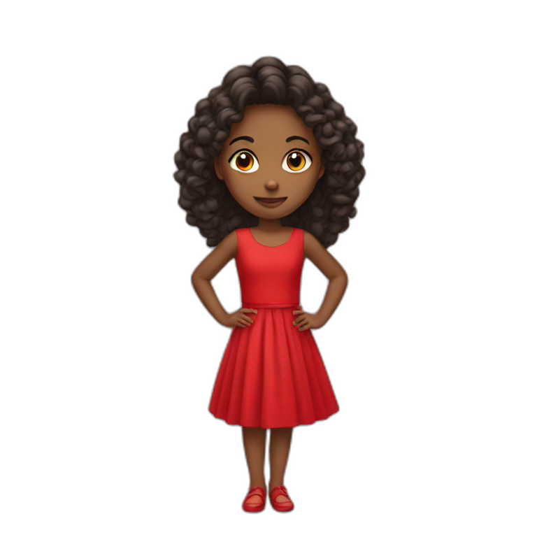 girl in red dress emoji