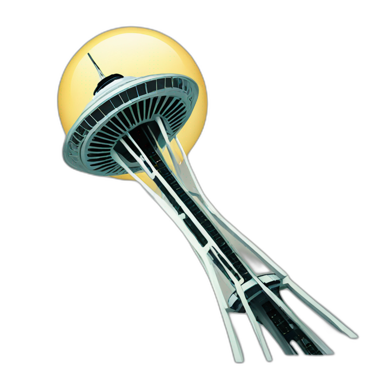 Space needle in space emoji