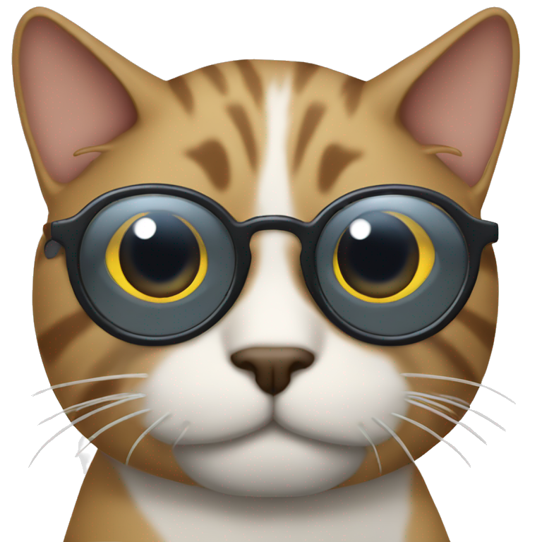 gato con lentes emoji