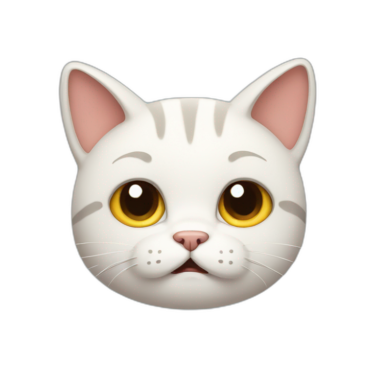 Sad happy cat emoji