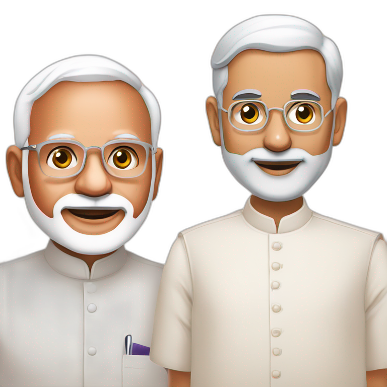 Narendra Modi and Rahul gandi ka jhagada emoji