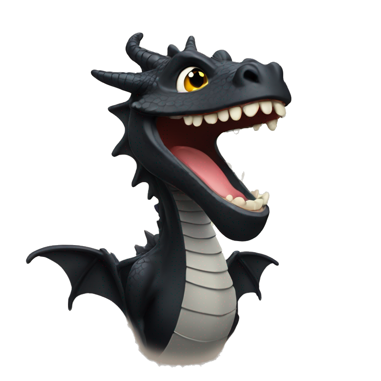 laughing black dragon emoji
