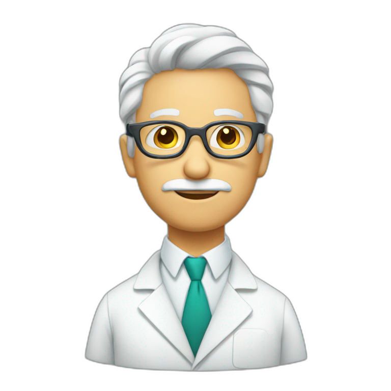 chemist with two glasses emoji