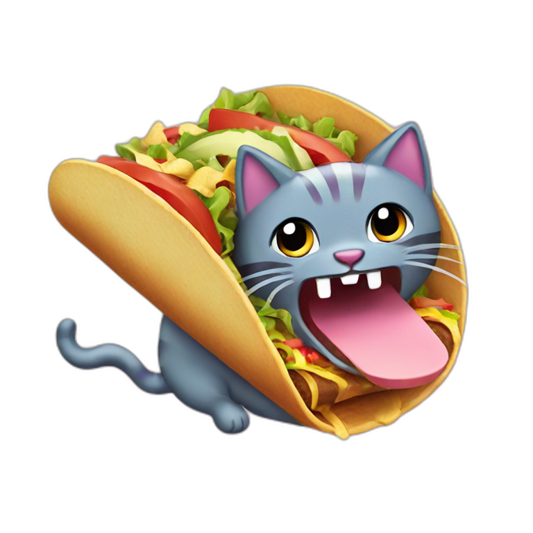 nyan cat eating tacos emoji