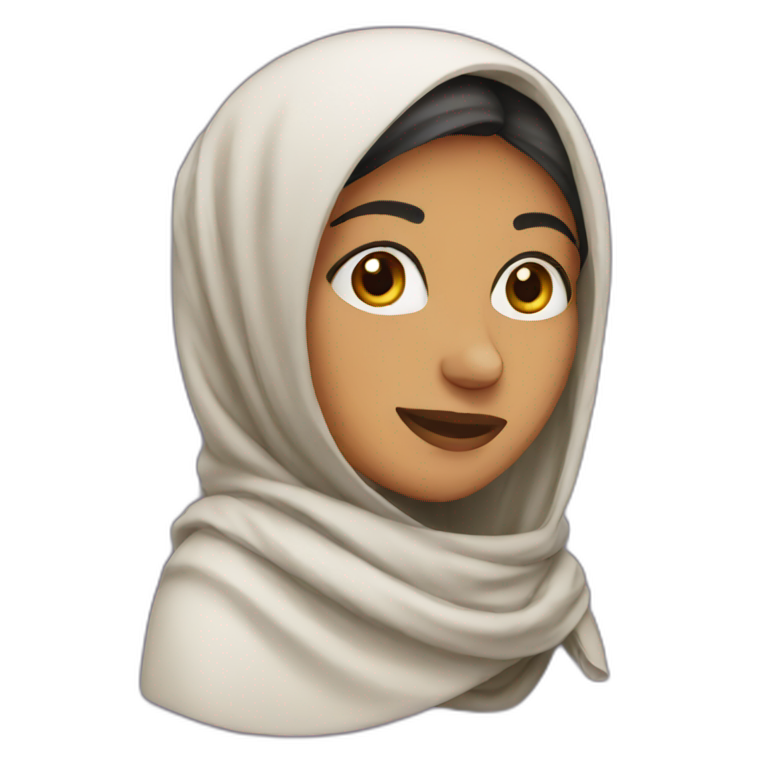 an Arab woman in a scarf emoji