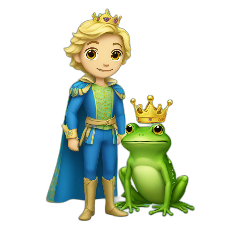 Princes and the frog emoji