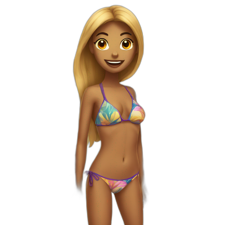 bikini girl emoji AI Emoji Generator