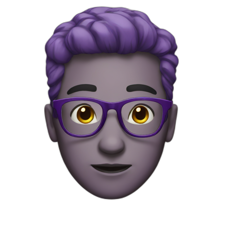 purple glasses emoji