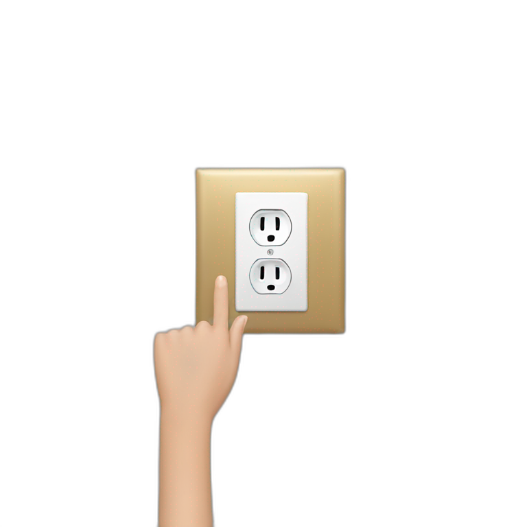 people touching electrical socket emoji