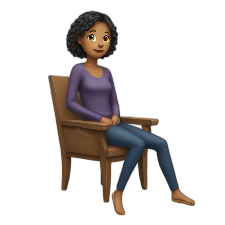 girl on a chair emoji