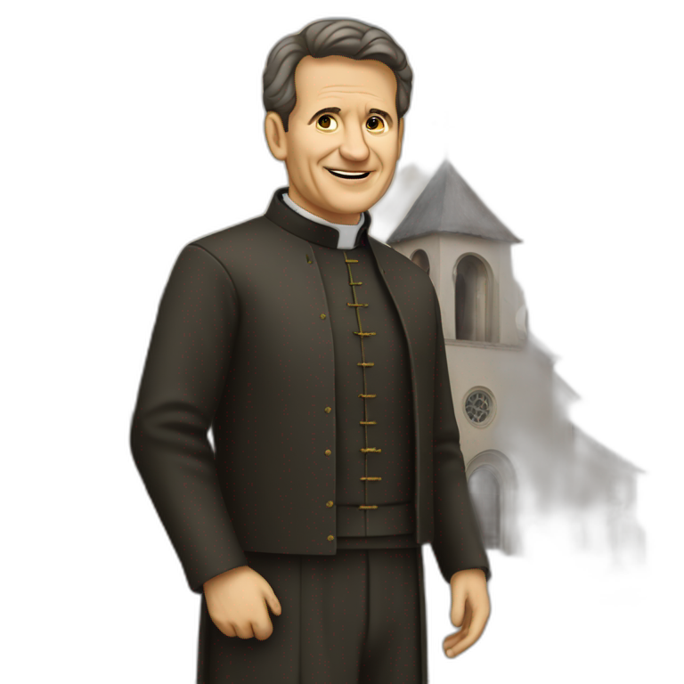 don bosco with a church on his background emoji