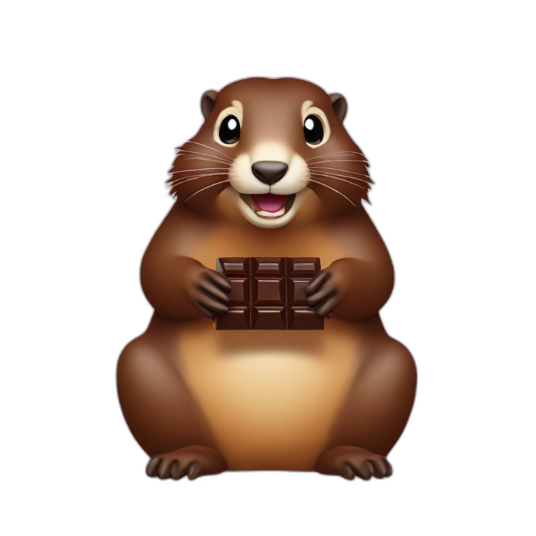 marmot eating chocolate emoji
