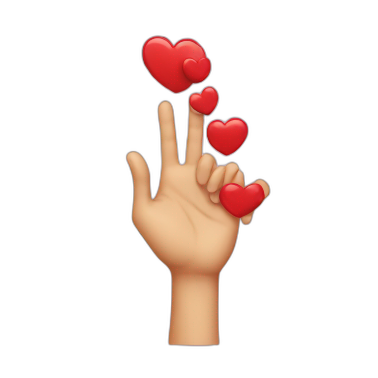 Coeur main emoji