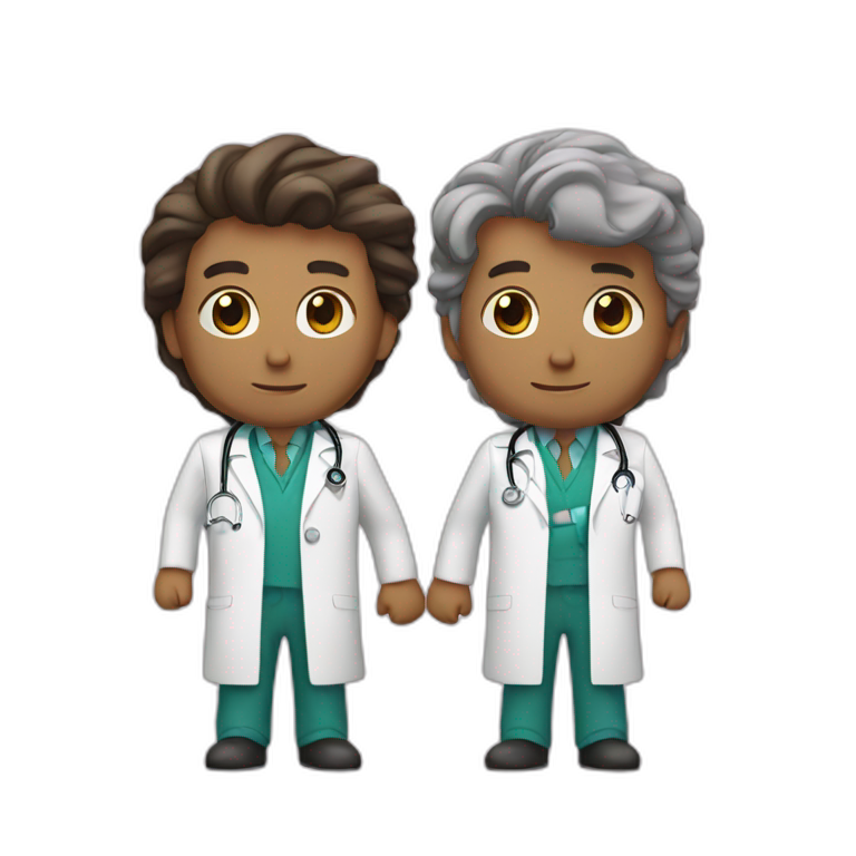 Two doctors in love emoji